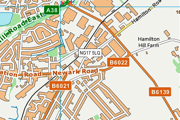 NG17 5LQ map - OS VectorMap District (Ordnance Survey)