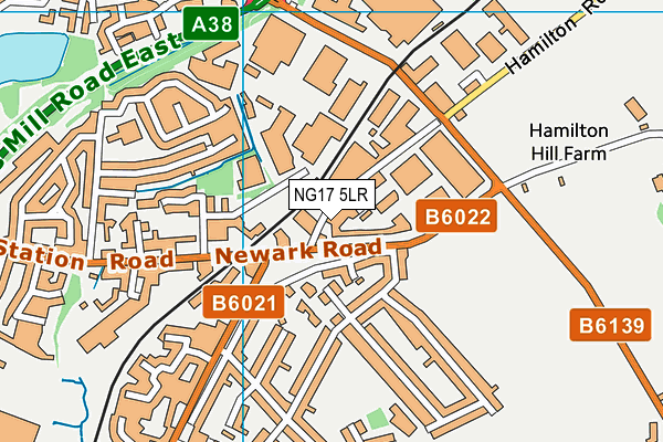 NG17 5LR map - OS VectorMap District (Ordnance Survey)