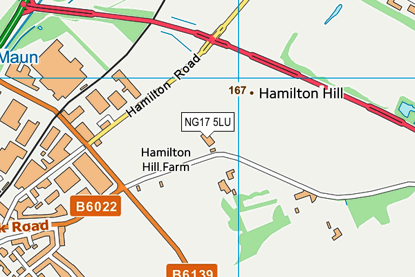 NG17 5LU map - OS VectorMap District (Ordnance Survey)