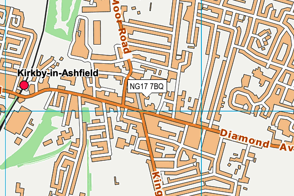 NG17 7BQ map - OS VectorMap District (Ordnance Survey)