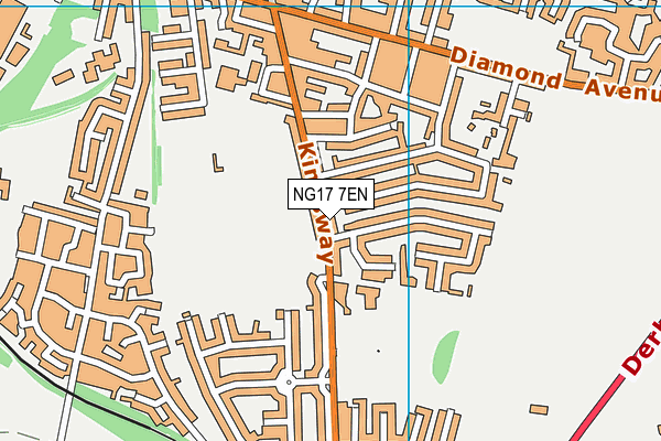 NG17 7EN map - OS VectorMap District (Ordnance Survey)