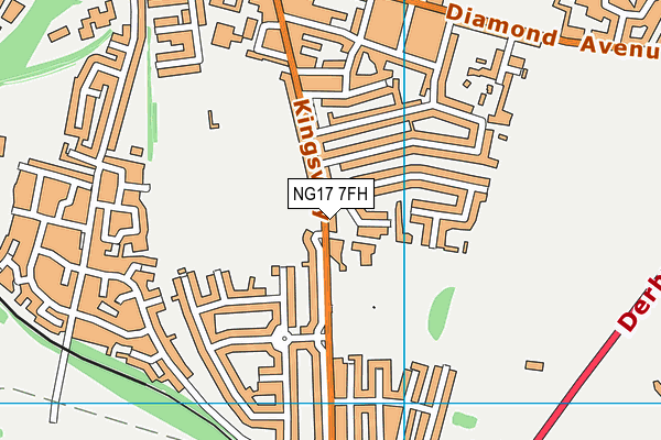 NG17 7FH map - OS VectorMap District (Ordnance Survey)