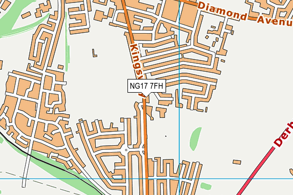 Kingsway Primary School map (NG17 7FH) - OS VectorMap District (Ordnance Survey)