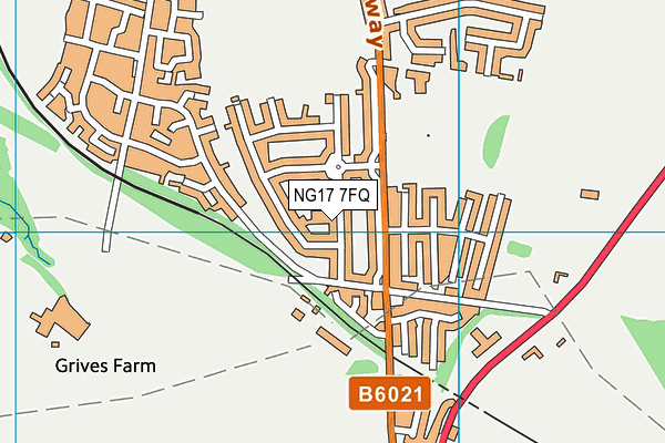 NG17 7FQ map - OS VectorMap District (Ordnance Survey)