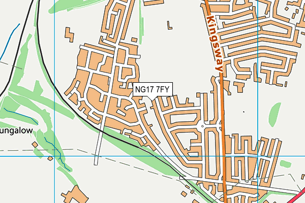 NG17 7FY map - OS VectorMap District (Ordnance Survey)