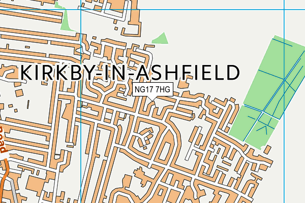 NG17 7HG map - OS VectorMap District (Ordnance Survey)