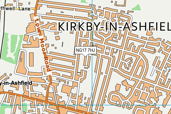 NG17 7HJ map - OS VectorMap District (Ordnance Survey)