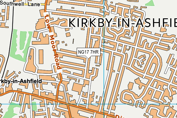 NG17 7HR map - OS VectorMap District (Ordnance Survey)