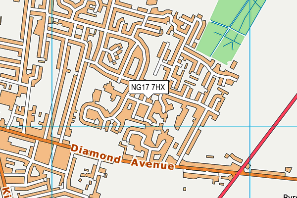 NG17 7HX map - OS VectorMap District (Ordnance Survey)