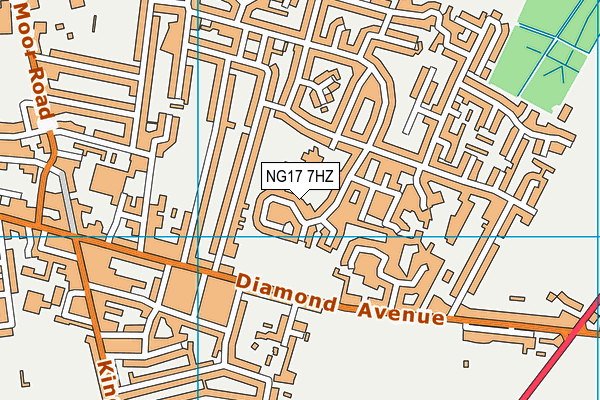 Bracken Hill School map (NG17 7HZ) - OS VectorMap District (Ordnance Survey)