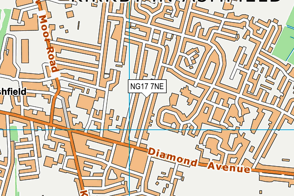 NG17 7NE map - OS VectorMap District (Ordnance Survey)