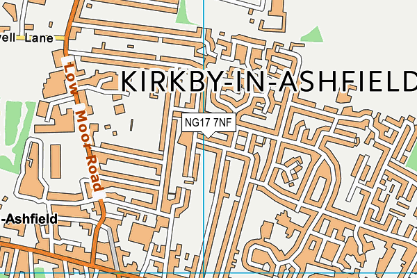 NG17 7NF map - OS VectorMap District (Ordnance Survey)