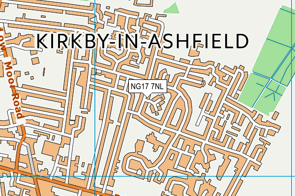 NG17 7NL map - OS VectorMap District (Ordnance Survey)
