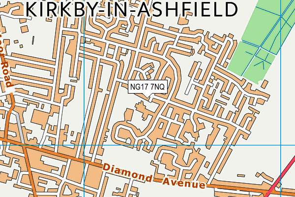 NG17 7NQ map - OS VectorMap District (Ordnance Survey)