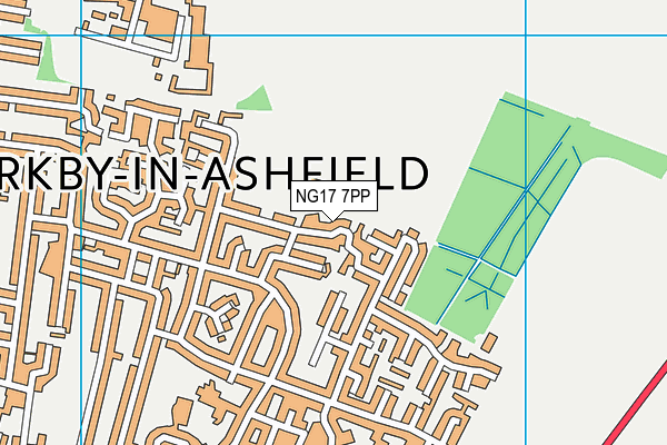 NG17 7PP map - OS VectorMap District (Ordnance Survey)