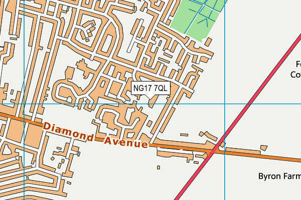 NG17 7QL map - OS VectorMap District (Ordnance Survey)