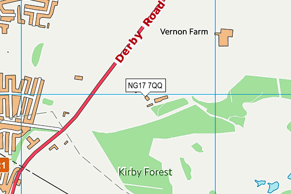 NG17 7QQ map - OS VectorMap District (Ordnance Survey)