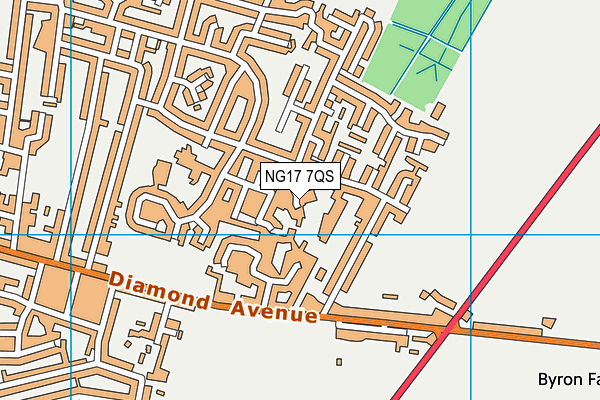 NG17 7QS map - OS VectorMap District (Ordnance Survey)