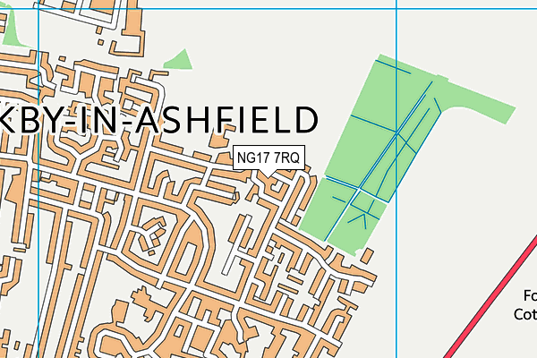 NG17 7RQ map - OS VectorMap District (Ordnance Survey)