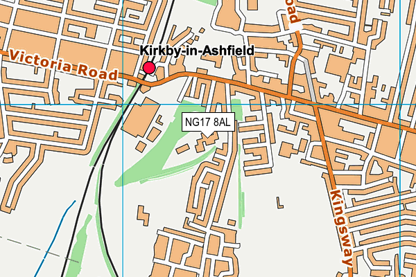 NG17 8AL map - OS VectorMap District (Ordnance Survey)