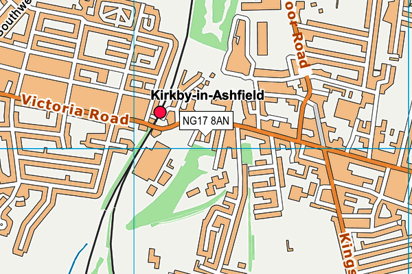 NG17 8AN map - OS VectorMap District (Ordnance Survey)