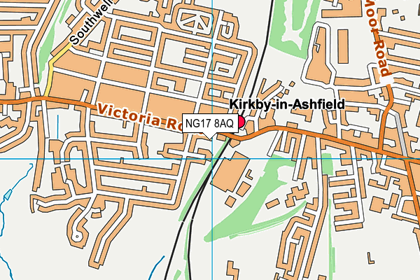 NG17 8AQ map - OS VectorMap District (Ordnance Survey)