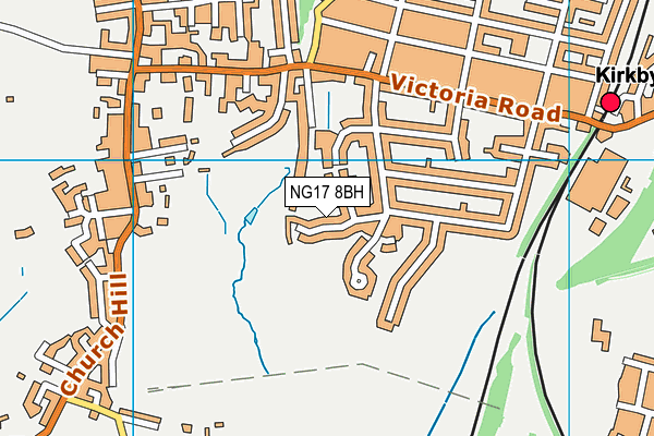 NG17 8BH map - OS VectorMap District (Ordnance Survey)