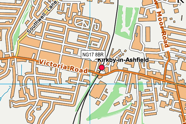 NG17 8BR map - OS VectorMap District (Ordnance Survey)