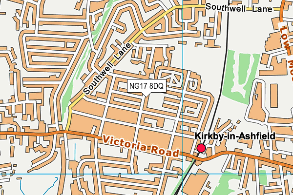 NG17 8DQ map - OS VectorMap District (Ordnance Survey)