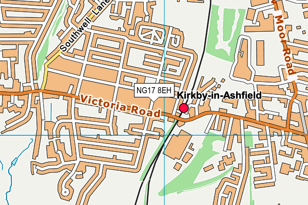 NG17 8EH map - OS VectorMap District (Ordnance Survey)