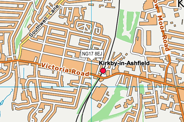 NG17 8EJ map - OS VectorMap District (Ordnance Survey)