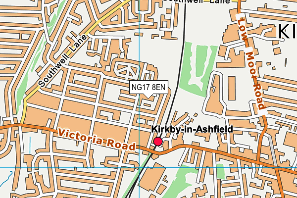 NG17 8EN map - OS VectorMap District (Ordnance Survey)