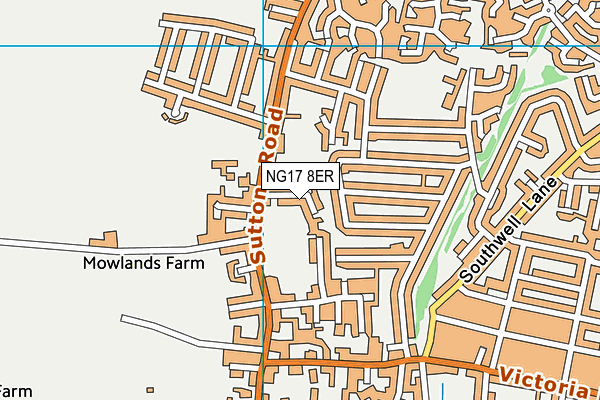 NG17 8ER map - OS VectorMap District (Ordnance Survey)