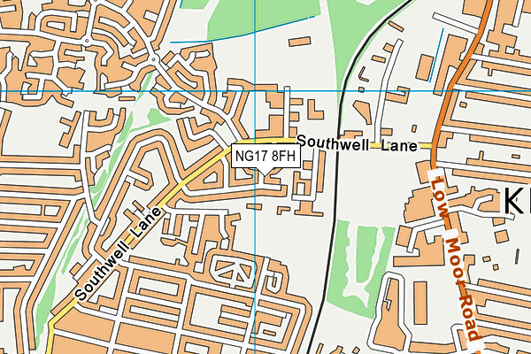 NG17 8FH map - OS VectorMap District (Ordnance Survey)