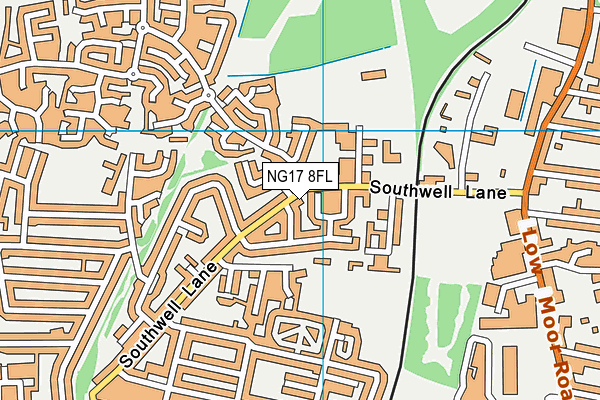NG17 8FL map - OS VectorMap District (Ordnance Survey)