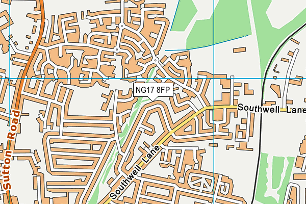 NG17 8FP map - OS VectorMap District (Ordnance Survey)