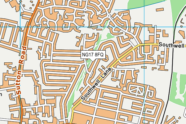 NG17 8FQ map - OS VectorMap District (Ordnance Survey)