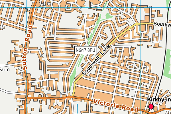 NG17 8FU map - OS VectorMap District (Ordnance Survey)