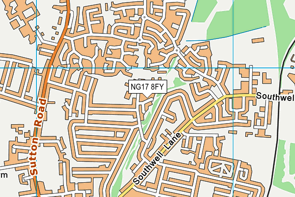 NG17 8FY map - OS VectorMap District (Ordnance Survey)