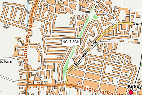 NG17 8GH map - OS VectorMap District (Ordnance Survey)