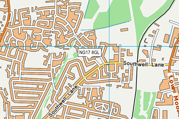 NG17 8GL map - OS VectorMap District (Ordnance Survey)