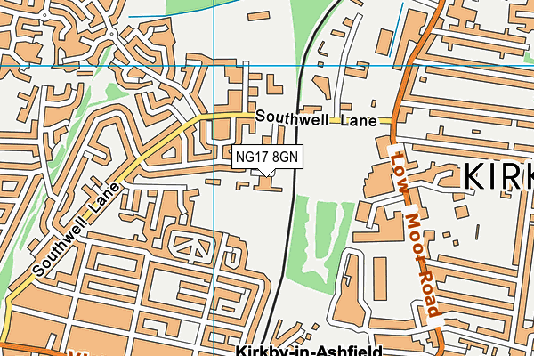 NG17 8GN map - OS VectorMap District (Ordnance Survey)