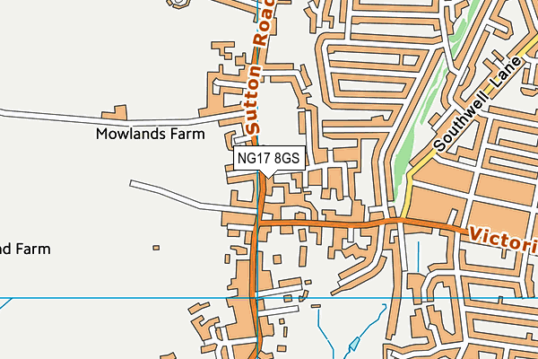 Bentinck Miners Welfare map (NG17 8GS) - OS VectorMap District (Ordnance Survey)