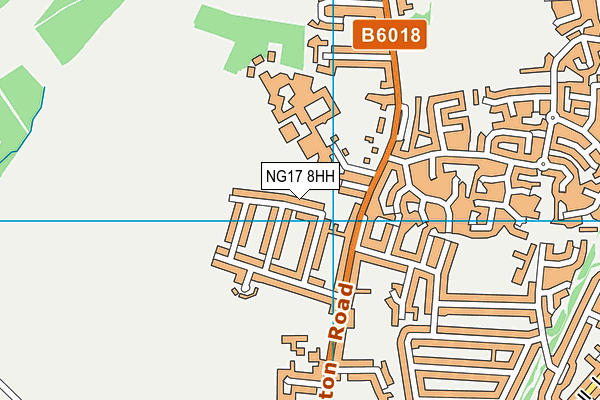 NG17 8HH map - OS VectorMap District (Ordnance Survey)