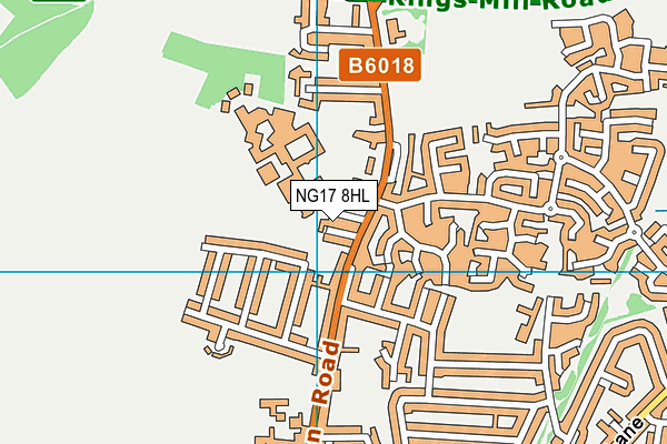 NG17 8HL map - OS VectorMap District (Ordnance Survey)