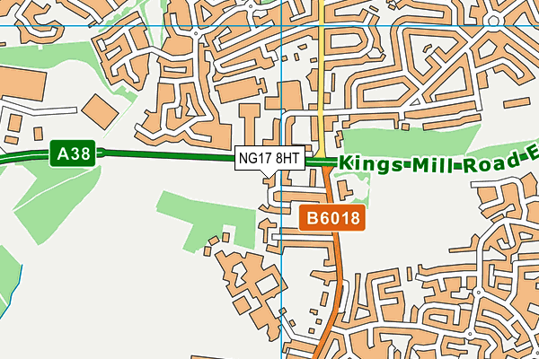 NG17 8HT map - OS VectorMap District (Ordnance Survey)