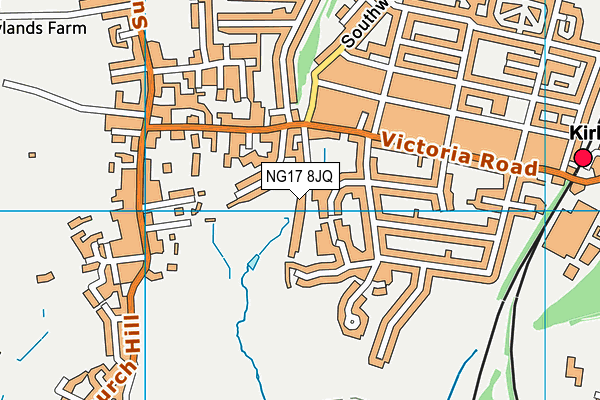 NG17 8JQ map - OS VectorMap District (Ordnance Survey)