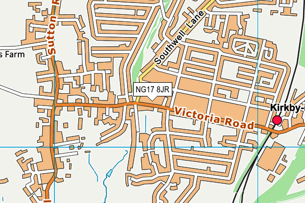 NG17 8JR map - OS VectorMap District (Ordnance Survey)