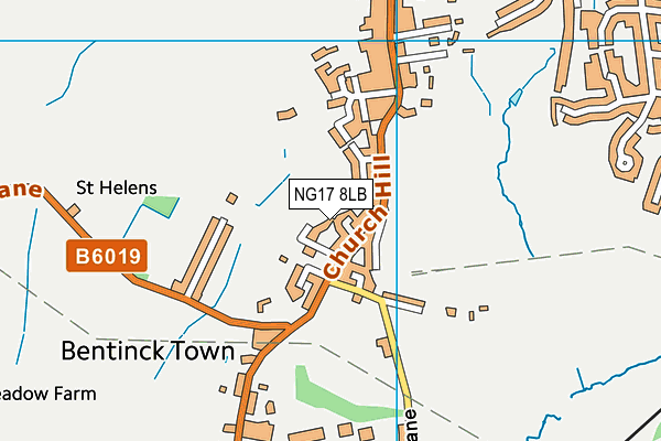 NG17 8LB map - OS VectorMap District (Ordnance Survey)