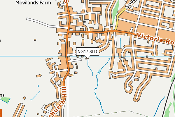 NG17 8LD map - OS VectorMap District (Ordnance Survey)
